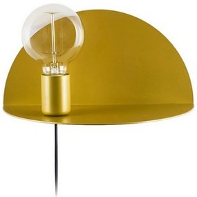 Nástenné svietidlo s poličkou v zlatej farbe Homemania Decor Shelfie, dĺžka 15 cm