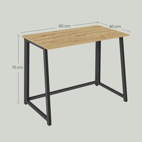 Skladací písací stôl ZARIMO 80x40 cm, dub artisan