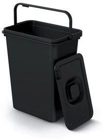 Závesný odpadkový kôš, 10 l, čierna