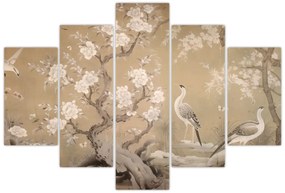 Obraz - Kreslená japonská krajina (150x105 cm)