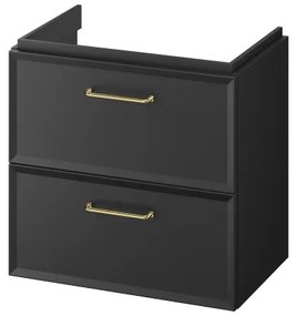 Cersanit S590-100 - Závesná kúpeľňová skrinka pod umývadlo MILLE SLIM 60x38 cm čierna