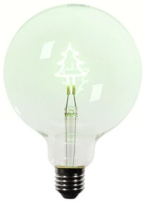 Vianočná LED žiarovka E27 s vianočným stromčekom vo vlákne G125 číra 1,8W 100 lm
