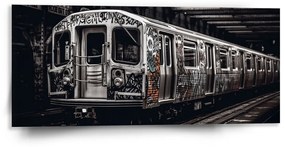 Sablio Obraz Mestské metro s graffiti - 110x50 cm