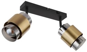 Globo 15560-2 - Bodové svietidlo MILLEY 2xE27/40W/230V čierna/mosadz