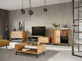 PROXIMA.store - Moderný dubový TV stolík 2.1 - MODERN LOFT FARBA: dub, ROZMER: dĺžka TV stolíka 200 cm