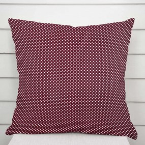 Biante Bavlnená obliečka na vankúš Sandra SA-339 Biele bodky na tmavo červenom 30 x 50 cm
