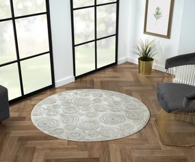 My Flair, Kusový koberec My Style CA60050 creme kruh, 120x120 (priemer) kruh, béžová, chodba / predsieň