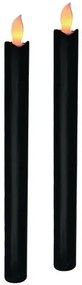 Sada 2 ks LED svíček IDALIA černá