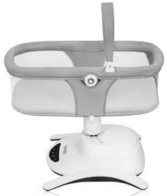 Lionelo - Detské húpacie lehátko s melódiou 2 v 1 BELLA Grey Concrete + diaľkové ovládanie