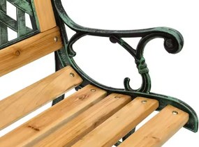 Lean Drevená záhradná lavička - kovová konštrukcia