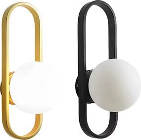 Toolight Toolight, nástenné svietidlo 1xE27 APP1756-1W, zlatá matná-biela, OSW-04316