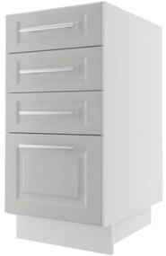 Kuchynská skrinka Emporium D4E/40 light grey stone/biela