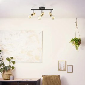 Brilliant - Bodové svietidlo KERRY 3xE27/40W/230V čierna/mosadz