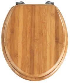 WC sedadlo z bambusového dreva Wenko Bamboo, 42,5 × 37 cm