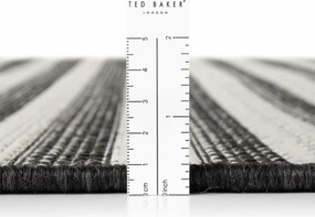 Ted Baker, Kusový koberec Ted Baker Haringey 106392 Black White ovál, 160x230, čiernobiela, chodba / predsieň