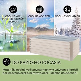 Blumfeldt High Grow Straight vyvýšený záhon 200x60x100 cm 1200 l oceľ
