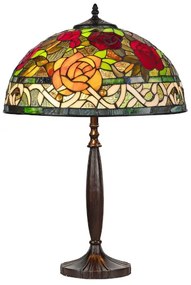 Stolná lampa Tiffany vitráž ROSA 501 sklíčok 62*Ø40 2*E27