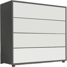 XXXLutz KOMODA, antracitová, biela, 79/73/33 cm MID.YOU - Komody - 001067000206