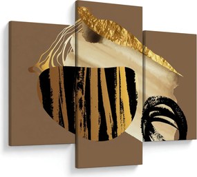 Obraz - Abstrakcia golden brown N⁰2 (90x60 cm)