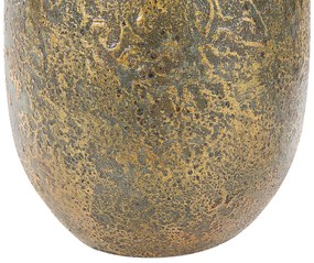 Terakota Dekoratívna váza 50 Zelená Zlatá MARONEJA Beliani