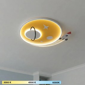 Brilagi -LED Detské stropné svietidlo STARSHIP LED/64W/230V 3000/4500K žltá
