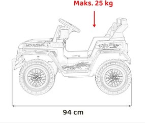 Elektrické autíčko Off Road MOUNTAIN biele