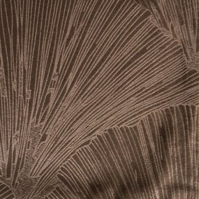 Elegantný zamatový stredový obrus v hnedej farbe s krásnym vzorom 40x140