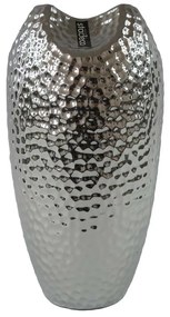 Keramická váza Silver dots strieborná, 29 cm