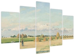 Obraz - Camille Pissarro, Landscape, Ile de France, reprodukcia (150x105 cm)