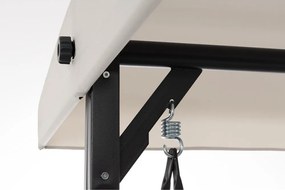 Antracitová/béžová kovová záhradná hojdačka Taurus – Bizzotto