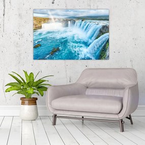 Obraz - Vodopád Godafoss (90x60 cm)