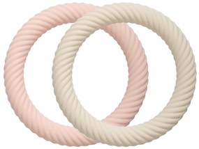 A Little Lovely Company - silikónové hryzadielka - jahody so smotanou, 2 ks