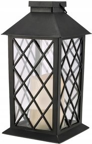 BERGE LED solárny záhradný lampáš svietidlo čierna 2V 35MA