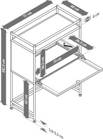Stolík »CN3« s výklopným priečinkom, zelený