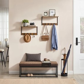 Autronic BONTEC Set 2 nástenných poličiek, mdf, hnedá, ABP-E1083 OLW Farba: Béžová