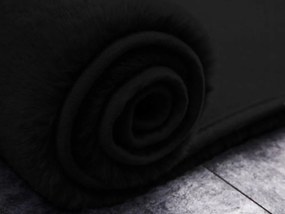 TZ Čierny obdĺžnikový koberec Rabbit Rozmer: 200x200