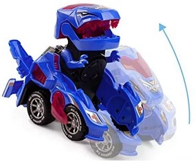 Zaparkorun Transformujúce sa dinosaurie auto s LED DYNOCAR - Modré