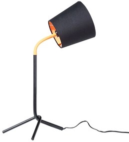 Čierna stolná lampa pre nočné čítanie MOOKI Beliani