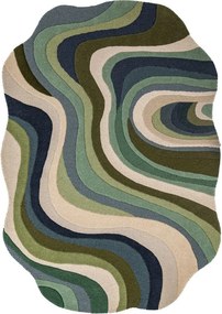 Zelený ručne tkaný vlnený koberec 160x230 cm Envy Wool – Flair Rugs