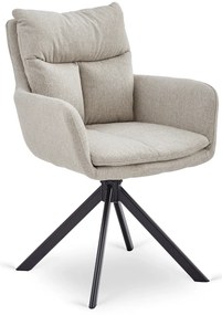 Otočná jedálenská stolička PAUL, béžová