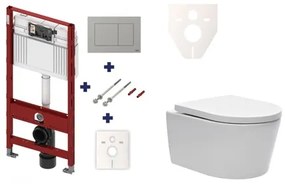 Cenovo zvýhodnený závesný WC set TECE do ľahkých stien / predstenová montáž + WC SAT Brevis SIKOTS2W0, 1 ks