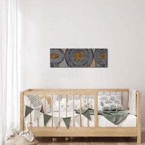 Obraz - Dekoratívne vzory (s hodinami) (90x30 cm)