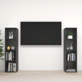 TV skrinky 2 ks sivé 142,5x35x36,5 cm drevotrieska 3079918