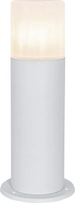 Stojanové vonkajšie svietidlo biele s opálovým tienidlom 30 cm IP44 - Odense