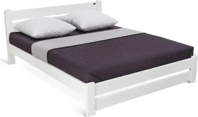 ECOMATRACE Postel ADAM bílá borovice 140x200 a rošt 16 lamel 140x200