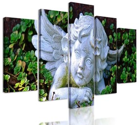 5-dielny obraz záhradný anjelik