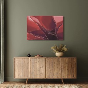 Obraz - Červená abstraktná kvetina N⁰2 (90x60 cm)