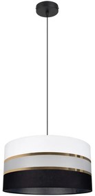 Luster na lanku CORAL 1xE27/60W/230V čiernobiela