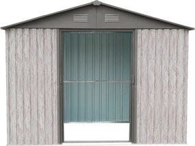 Záhradný domček BestBerg ZDB-9SD / 9 m² / 279 x 324 x 211 cm / dekor biele drevo / sivá