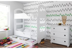 Raj posteli Detská poschodová posteľ JURAJ so zásuvkou PW 160x80 cm